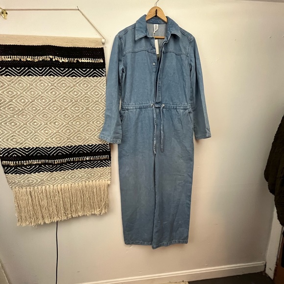 NWT H&M denim wide leg jumpsuit - Picture 3 of 9